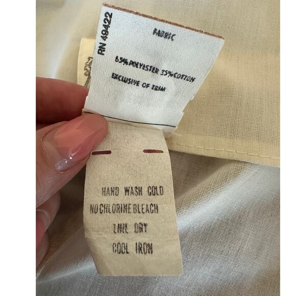 VTG 70s Gunne Sax Victorian Style Ivory Peasant Blouse Lace Pearl Button Up XXS - Picture 8 of 8